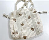 Quilted Embroidered Baby Change Bag