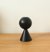 Black Wooden Candle Holders