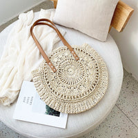 Handwoven Paper Yarn Round Shoulder Bag
