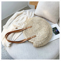Handwoven Paper Yarn Round Shoulder Bag