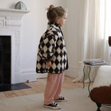 Black Popper Harlequin Fleece Jacket