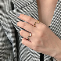 Ripple Open Cuff Sterling Silver Ring