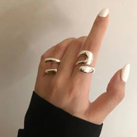 Fluid Sterling Silver Ring Set