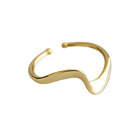 Ripple Open Cuff Sterling Silver Ring
