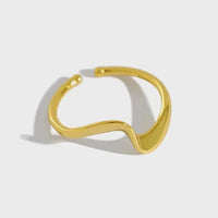Ripple Open Cuff Sterling Silver Ring