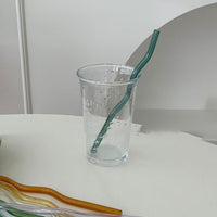 Wavy Glass Reusable Straw