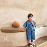 Unisex Wide Leg Denim Jumpsuit