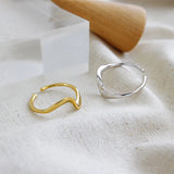 Ripple Open Cuff Sterling Silver Ring