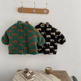 Bear Pattern Fleece Jacket