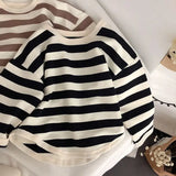 Stripe Boxy Long Sleeve Top