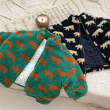 Bear Pattern Fleece Jacket