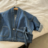 Kimono Tie Denim Jacket