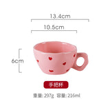 Pink Heart Kawaii Ceramic Crockery