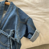 Kimono Tie Denim Jacket