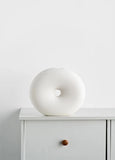 White Donut Ring Circular Vase