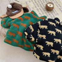 Bear Pattern Fleece Jacket