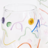 Abstract Patterned Tumbler Glass