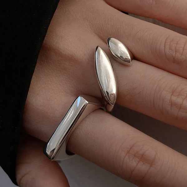 Sterling Silver Polished Cuff Rings
