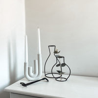 Nordic White Ceramic Candle Holders