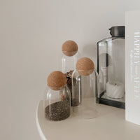 Ball Cork Glass Storage Jar Set