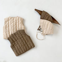Quilted Baby Gilet & Bonnet