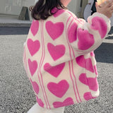 Pink Heart Fleece Jacket