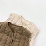 Quilted Baby Gilet & Bonnet