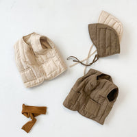 Quilted Baby Gilet & Bonnet