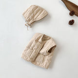 Quilted Baby Gilet & Bonnet