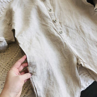 Linen Blend Unisex Overalls