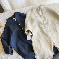 Linen Blend Unisex Overalls