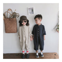 Linen Blend Unisex Overalls