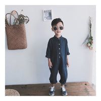 Linen Blend Unisex Overalls
