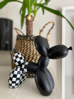 Chequerboard Resin Balloon Dog
