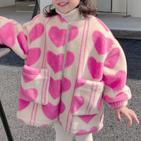 Pink Heart Fleece Jacket