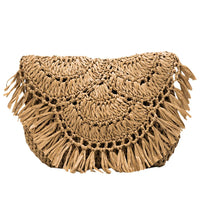 Handwoven Raffia Clutch Bag
