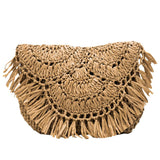 Handwoven Raffia Clutch Bag