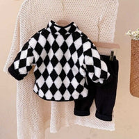 Black Popper Harlequin Fleece Jacket
