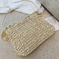 Handwoven Raffia Clutch Bag