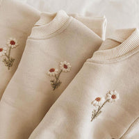 Embroidered Daisy Tracksuit Set