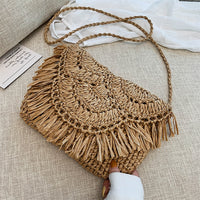 Handwoven Raffia Clutch Bag