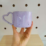 Heart Handle Candy Speckled Cup