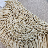 Handwoven Raffia Clutch Bag