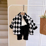 Black Popper Harlequin Fleece Jacket