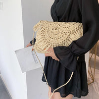 Handwoven Raffia Clutch Bag