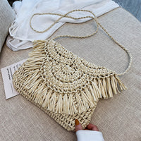 Handwoven Raffia Clutch Bag