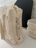 Quilted Embroidered Baby Change Bag