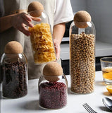 Ball Cork Glass Storage Jar Set