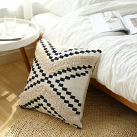 Xavi Tufted Geo Monochrome Cushion Cover