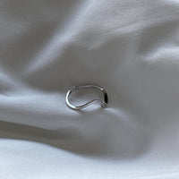 Ripple Open Cuff Silver Ring